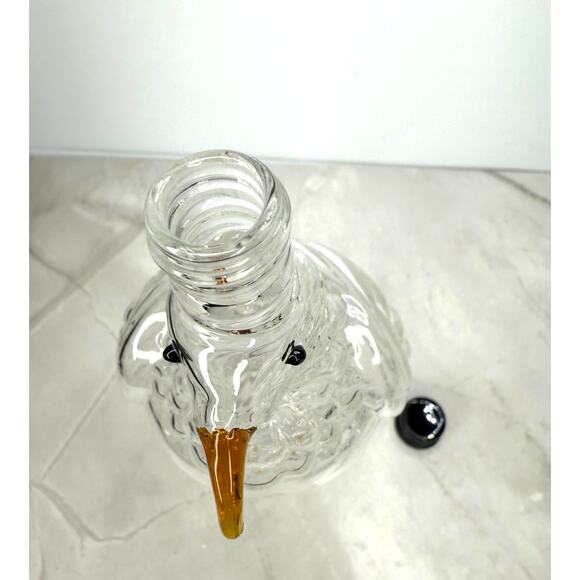 Exquisite Eagle Shaped Whiskey Decanter EMPTY Black Screw On Top - Picture 6 of 6